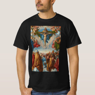 Camiseta Adoração da Trindade detalhe por Albrecht Durer