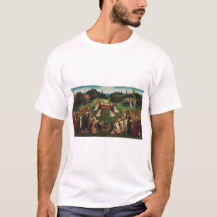 Camiseta Adoração do cordeiro por Jan van Eyck