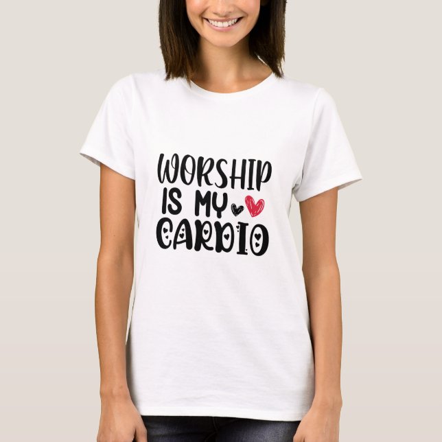 Camiseta Adoração É Meu Cardio (Frente)