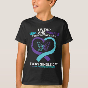Camiseta Adorando a prevenção do suicídio da borboleta de m