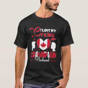 Camiseta Adorando Bandeira Namorados de Marido Canadense En