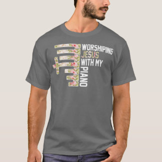Camiseta Adorando Jesus Com Meu Pianista Pianista