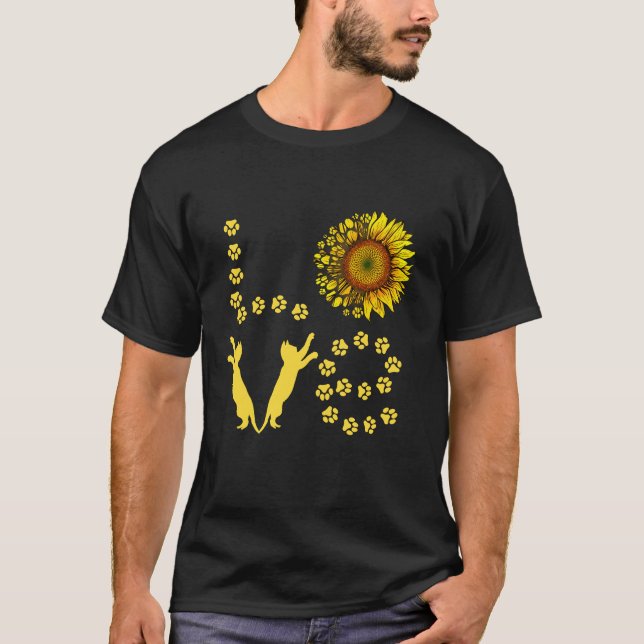 CAMISETA ADORAR A PÁGINA DE GATO E AS FLORES (Frente)
