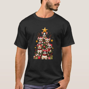 Camiseta Adoráveis Flocos de Neve de Natal com Bulldog Fran