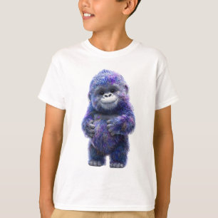 Camiseta Adoráveis Gorilas Cósmicos Roxos Kids