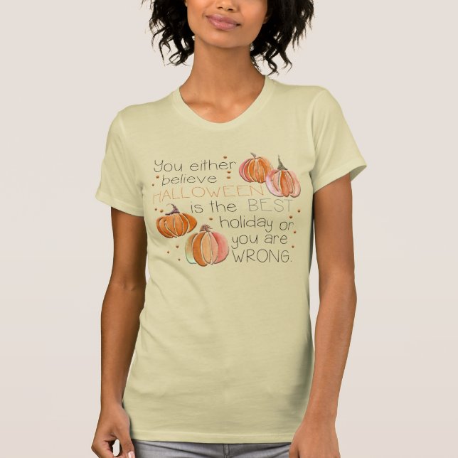 Camiseta Adoráveis Halloween Você Acredita (Frente)