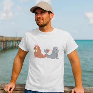Camiseta Adoráveis homens e mulheres Walruses