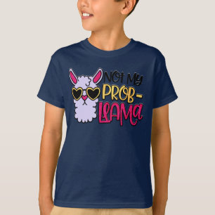 Camiseta Adoráveis Lama Ama Não Meu Problema T-Shirt