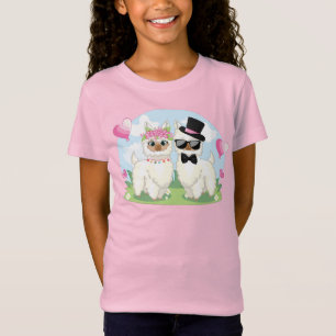 Camiseta Adoráveis Llama Love Llama Casal T-Shirt