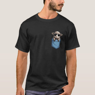 Camiseta Adoráveis Ovelhas de Bolso Amantes de Animais de F