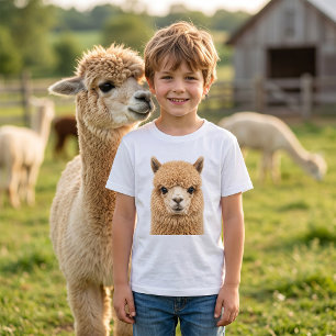 Camiseta Adorável Alpaca Fofa Animal