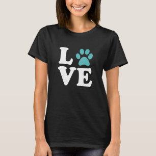 Camiseta Adorável Amor Animal Gato Cachorro Pata Gato Cacho