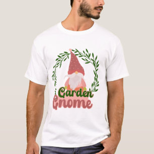 Camiseta Adorável Arte de Coroa Floral de Primavera de Gnom