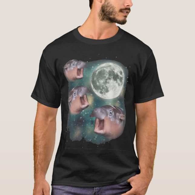 Camiseta Adorável Bebê Hipopótamo Lune-Deng - Hipo (Frente)