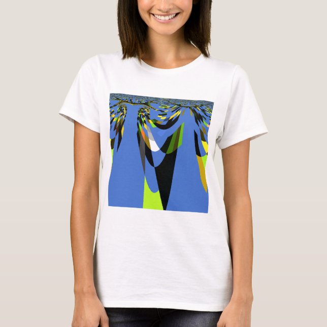 Camiseta Adorável Blue African Tribal Motif Pattern Art Imp (Frente)