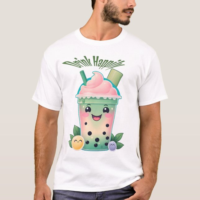 Camiseta Adorável Boba Yoga Tee - Peas internas e Boba. (Frente)