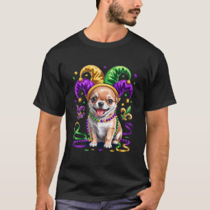 Camiseta Adorável cachorrinho Chihuahua Mardi Gras Amantes 