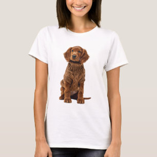 Camiseta Adorável cachorrinho Golden Retriever vestindo um