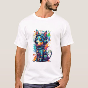 Camiseta Adorável cachorro espacial em um traje de astronau