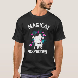 Camiseta Adorável Chifre de Unicórnio de Vaca Sorvete Magic