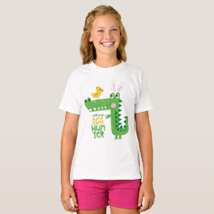 Camiseta Adorável de Caçadora de Ovos de Dinossaur
