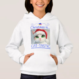 Camiseta Adorável de Natal de Gato – Férias Felina