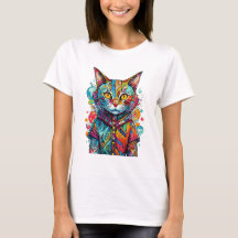 Adorável Design de Arte Abstrata de Gatozinho Colo