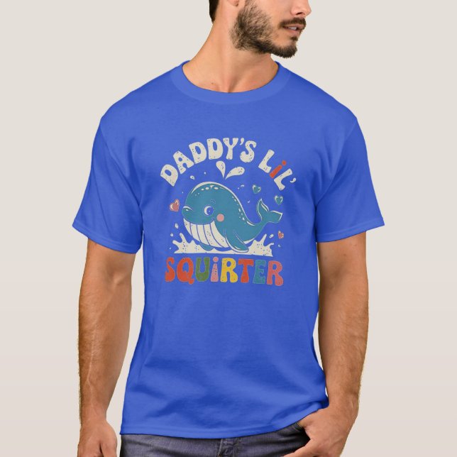 Camiseta Adorável design de esguicho de baleia para diversã (Frente)