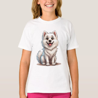 Camiseta Adorável design de mãe de cachorro American Eskimo