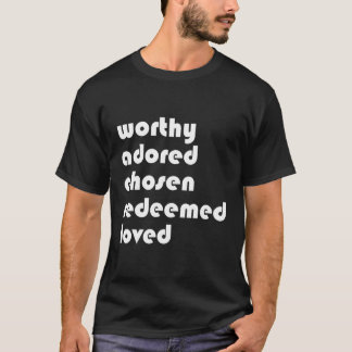 Camiseta Adorável E Escolhido Amado Pelo Natal