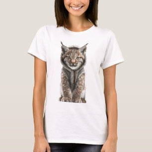 Camiseta Adorável Filhote de Lince em Capuz de Fleece Aconc