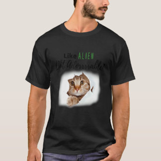 Camiseta Adorável Gato Alien Gatinho Tecido Amor Gatos Gato