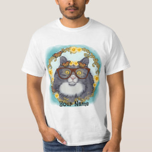 Camiseta Adorável Gato de Chão