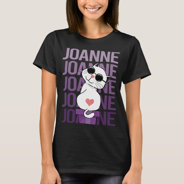 Camiseta Adorável Gato - Nome da Joanne (Frente)