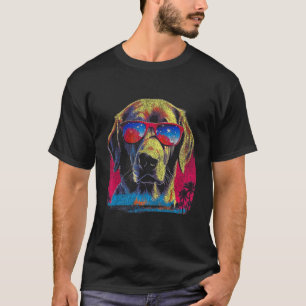 Camiseta Adorável Golden Retriever Usando Óculos de Sol Ano