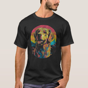 Camiseta Adorável Gráfico Colorido do Golden Retriever Para