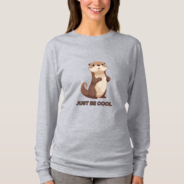 Camiseta Adorável Ilustração de Cartoon Externo 'Apenas Sej (Frente)