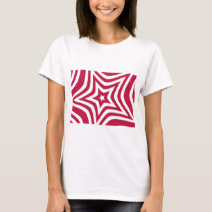 Camiseta Adorável impressão da Estrela Vermelha