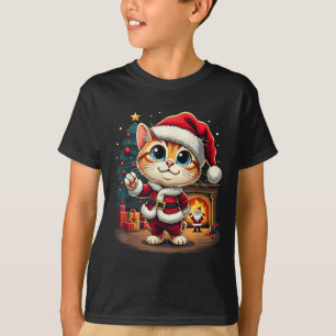 Camiseta Adorável Kit de Natal Santa Claus Adorável