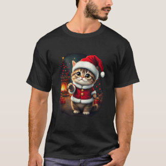 Camiseta Adorável Kit de Natal Santa Claus Adorável