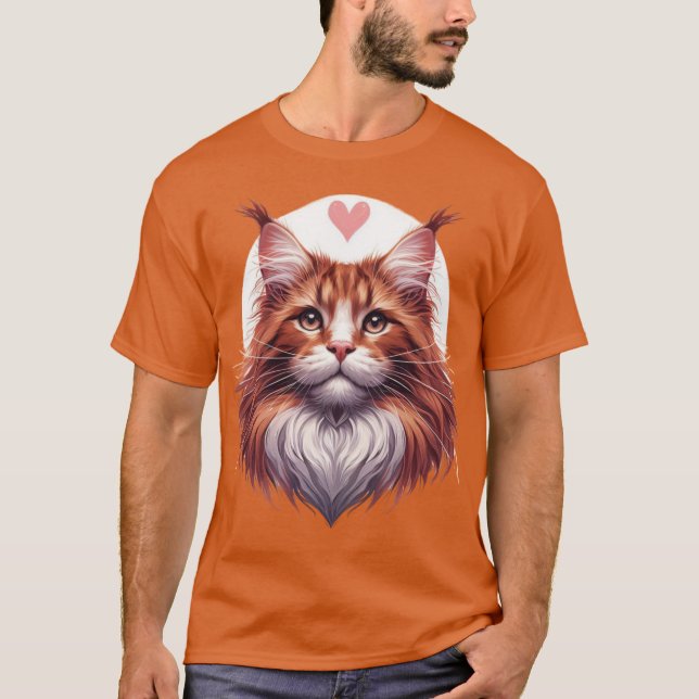 Camiseta Adorável Maine Coon (Frente)