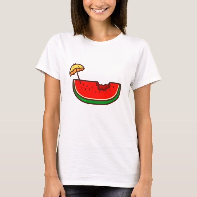 Camiseta Adorável Melancia Summer Bebe T-Shirt (Frente)