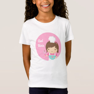 Camiseta Adorável Menina Padeira Chefinha