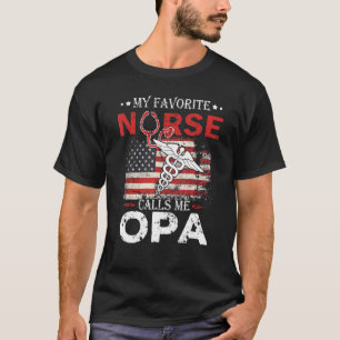 Camiseta Adorável Minha Enfermeira Favorita Me Chama Opa St