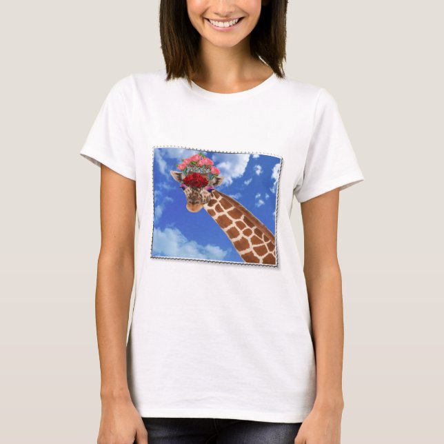 Camiseta Adorável "Missy Giraffe" (Frente)