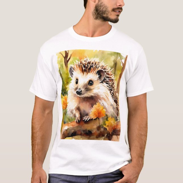 Camiseta Adorável Nevoeiro nas Folhas de outono (Frente)
