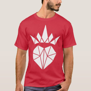 Camiseta Adorável Origami Crowned Heart Gift Idea For