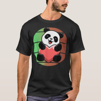 Camiseta Adorável Panda Bear Sunset