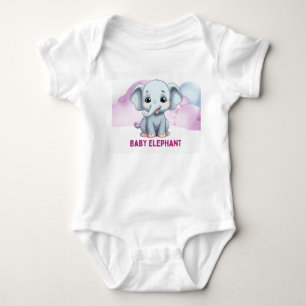 Camiseta Adorável para Crianças Elefantes
