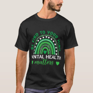 Camiseta Adorável Para Sua Mente Sensibilização Para A Saúd
